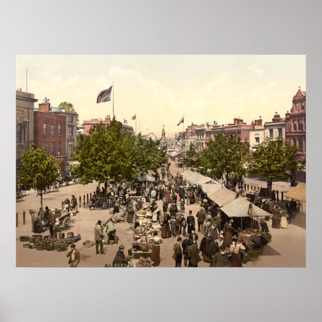Póster Promenade - Market Day, Taunton, Somerset, Inglate (Frente)