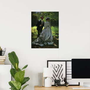 Póster Promenaders por Claude Monet, impressionismo do