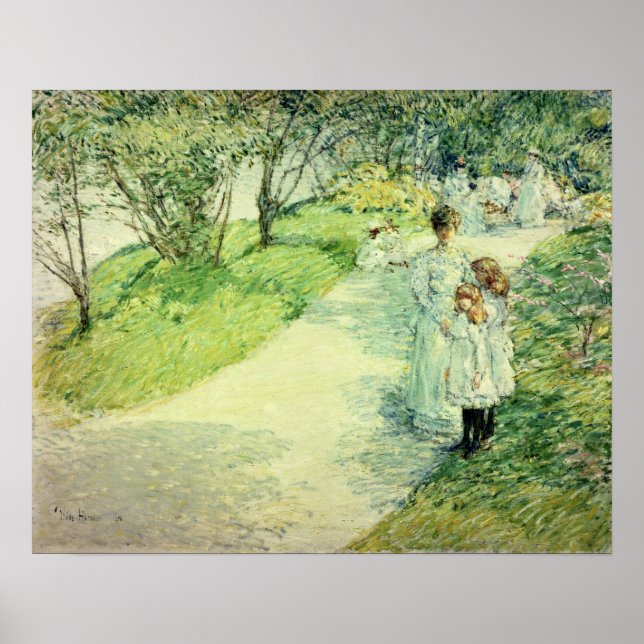 Póster Promenders no jardim, 1898 (Frente)