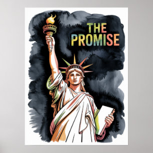 Poster promessa de brilho da Estátua da Liberdade