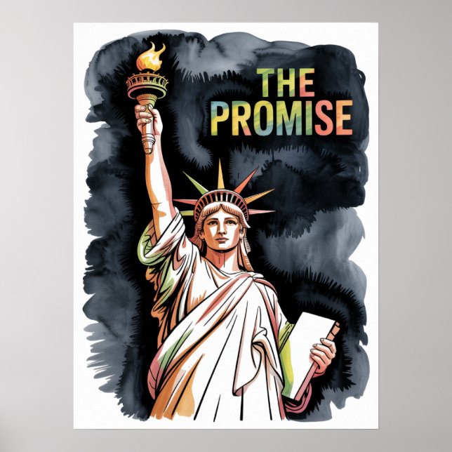 Poster promessa de brilho da Estátua da Liberdade (Frente)