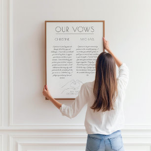 Poster Promessas de Casamento   Presente de Primeiro Aniv