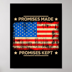 Poster Promessas Feitas Promessas Cumpridas Trump Dizendo