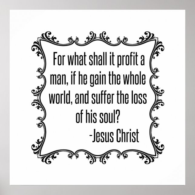 Poster Promete uma citação de Jesus (Frente)