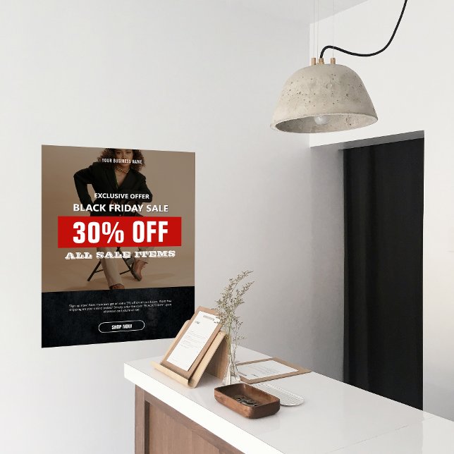 Poster Promo do produto de venda de fotos em preto-e-sext (Photo Black Friday Sale Product Promo Poster)
