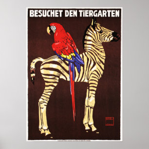 Poster Promoção Besuchet Den Tiergarten Alemanha ZOO 19