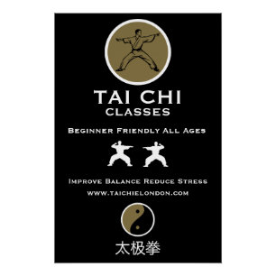 Póster Promoção de Negócios de Praticante de Tai Chi