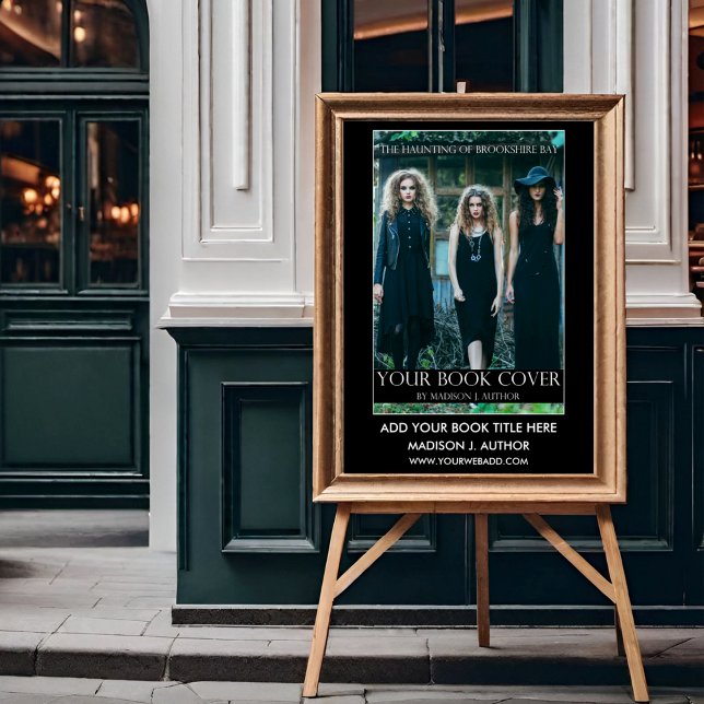 Poster Promoção do Cobrir do Livro Autor do Escritor (Customize to change text size, text style or background color.)