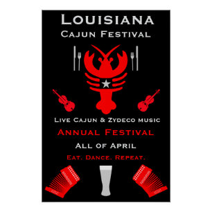Póster Promoção do Festival Cajun