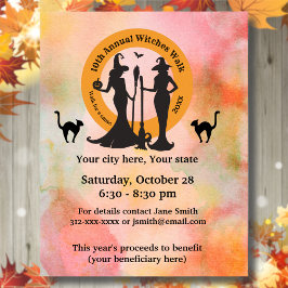 Poster Promocional de Eventos de Caminhada das Bruxas