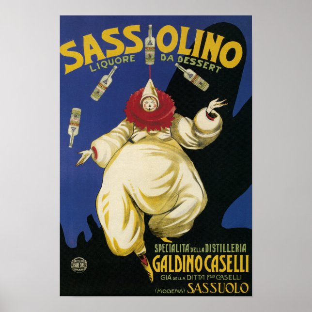 Poster Promocional Sassolino Liquore da Dessert (Frente)