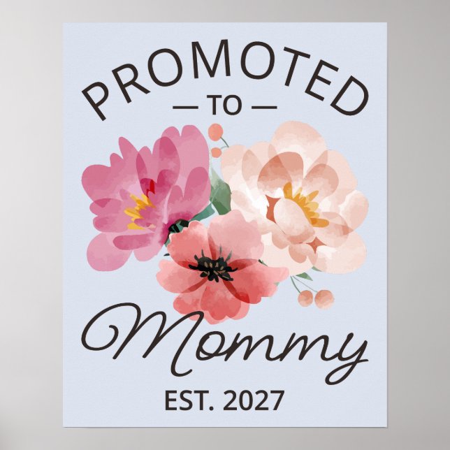 Poster Promovida a Mamãe Est 2027 Anúncio de Nova Mamãe V (Frente)