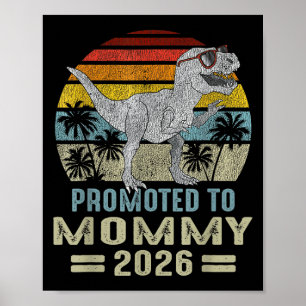 Poster Promovido À Mamãe 2026 T Rex Dinosaur Family Match