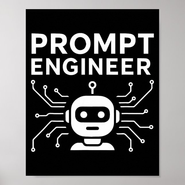 Poster Prompt Engineer Apparel Funny Ai Tech Humor Gift  (Frente)