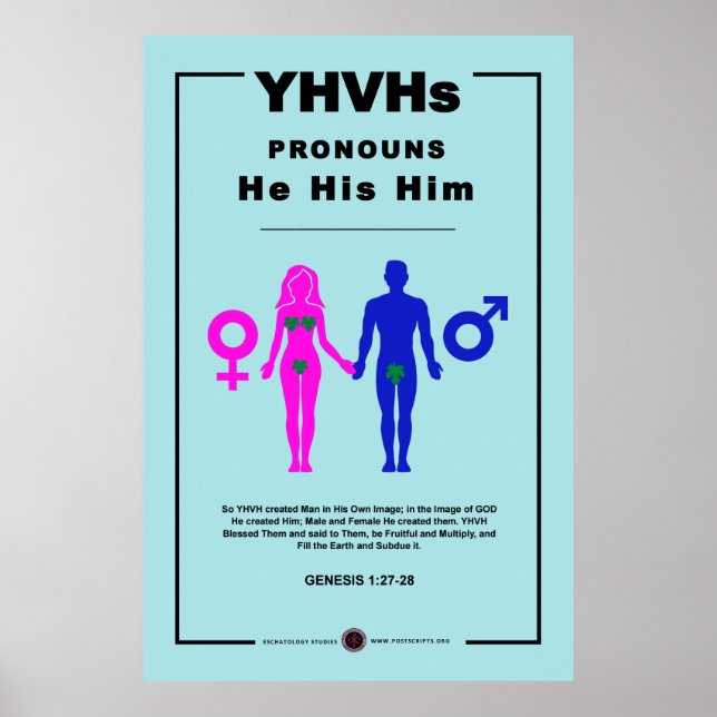 Poster Pronounes de YHVH (Frente)