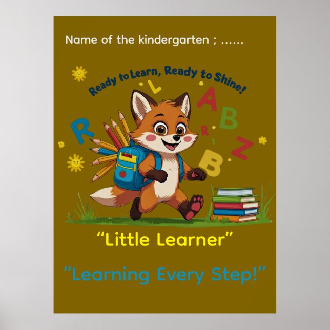 Poster Pronto para Aprender, Pronto para Brilhar!” – Jard (Frente)