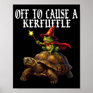 Poster Pronto Para Causar Uma Confusão Divertida Sapo Cap