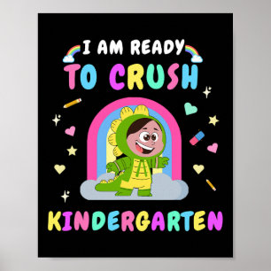 Poster Pronto Para Esmagar Menina Do Jardim De Infância D