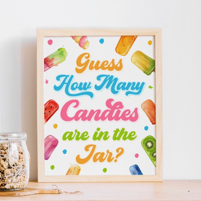 Poster Pronto para o Chá de fraldas Pop adivinha quantas  (Criador carregado)