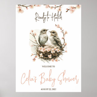 Poster Pronto para o Hatch! Boas-vindas ao Chá de fraldas