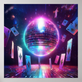 Poster Pronto Para Uma Noite De Dança E Jogo