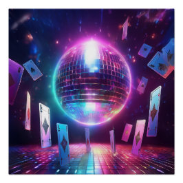 Póster Pronto Para Uma Noite De Dança E Jogo