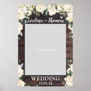 Poster Prop. de foto de casamento do Boho Rustic Foliage