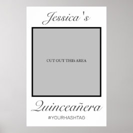 Poster Prop de Foto Moderno Minimalista Branco para Quinc