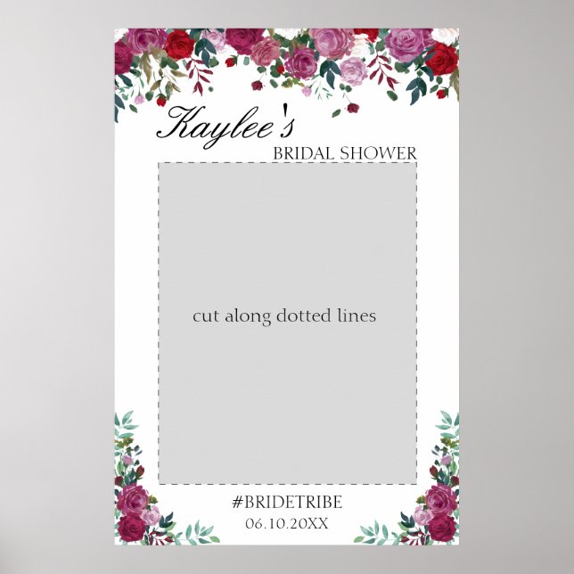 Póster Prop de Fotografia do chá de panela | partes flora (Frente)