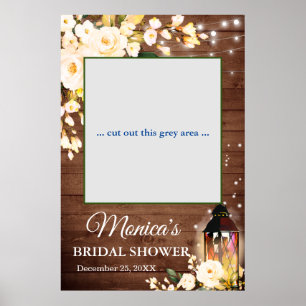 Poster Prop. de Fotografias de Rosas Rústicos de Madeira