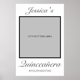 Poster Prop. Fotográfica de Quinceañera Mínima Moderna