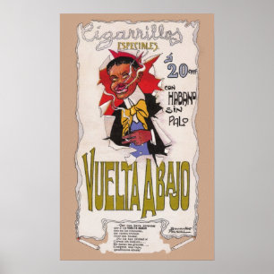 Póster Propaganda 1907 do cigarro de Vuelta Abajo do
