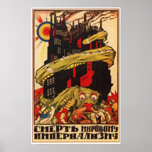Poster Propaganda 1919 de Bolshevik do soviete de URSS