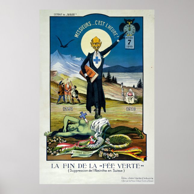 Poster Propaganda Anti-Absinthe (Frente)