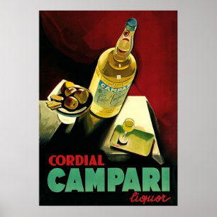Poster Propaganda cordial do álcool do vintage do ~ de