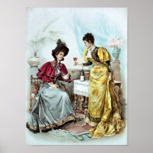 Poster Propaganda da bebida do vintage