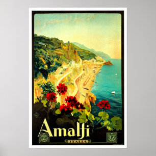 Poster Propaganda de Amalfi Italia Italia VintageTravel