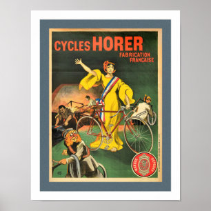 POSTER PROPAGANDA DE BICICLETA ANTIGA IMPRESSA