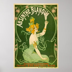 Póster Propaganda de Blanqui do absinto do vintage
