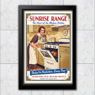 Poster Propaganda de Forno Sunrise Range Vintage de 1930