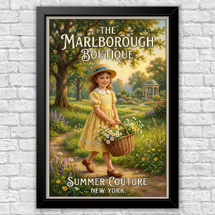 Poster Propaganda de moda infantil vintage dos anos 1920