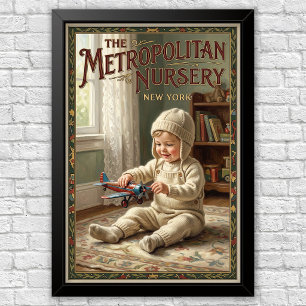 Poster Propaganda de Moda Infantil Vintage dos Anos 1920