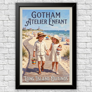 Poster Propaganda de Moda Infantil Vintage dos Anos 1920