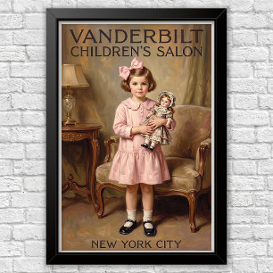 Poster Propaganda de moda infantil vintage dos anos 1920