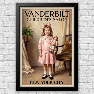 Poster Propaganda de Moda Infantil Vintage dos Anos 1920
