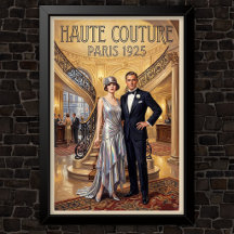 Propaganda de Moda Vintage dos Anos 1920