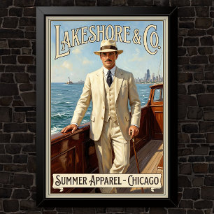 Poster Propaganda de Moda Vintage dos Anos 1920
