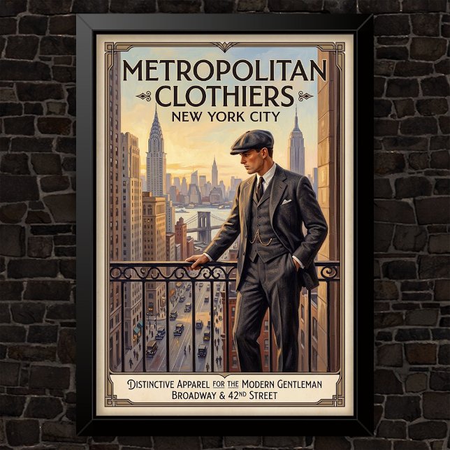 Poster Propaganda de Moda Vintage dos Anos 1920 (Criador carregado)