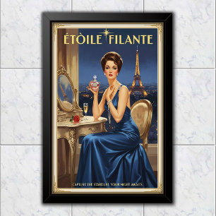 Poster Propaganda de Perfume Étoile Filante Vintage de 19