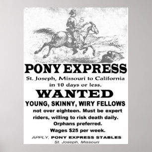 Póster Propaganda de Pony Express